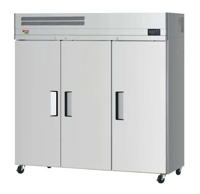 Turbo Air - EF72-3-N-V. Commercial 77 E-line Freezer. reach-in. three section. 65.8 cu. ft. capacity