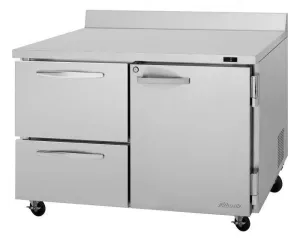 Turbo Air - PWF-48-D2R(L)-N. 1 Solid Door 2 Drawers Worktop Freezer
