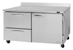Turbo Air - PWF-60-D2R(L)-N. 1 Solid Door 2 Drawers Worktop Freezer