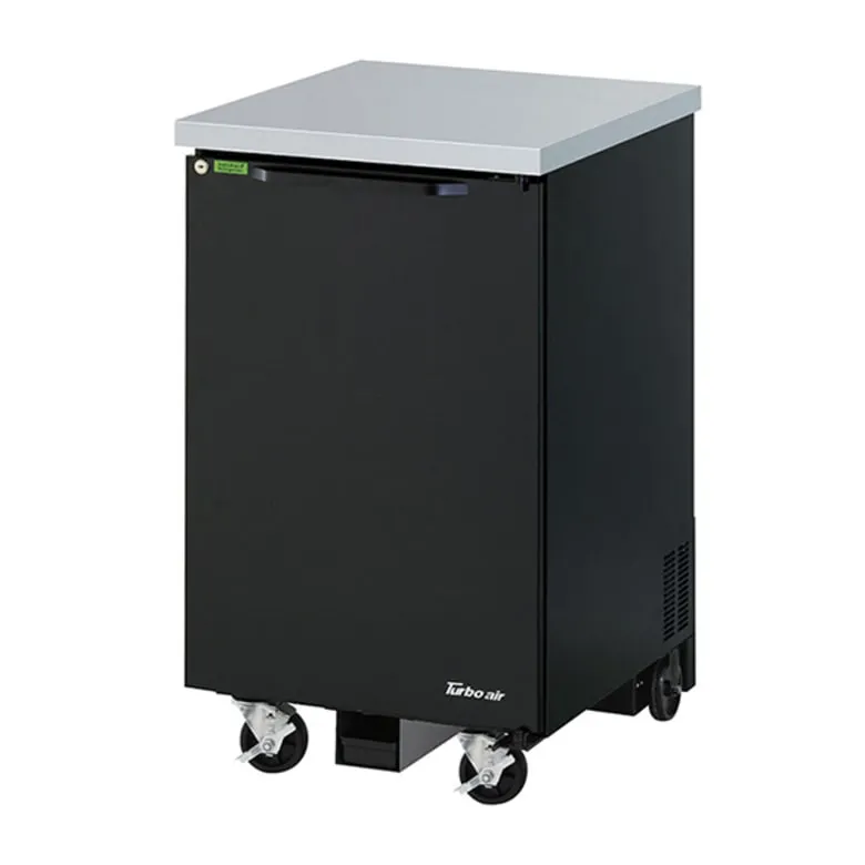 Turbo Air TBB-1SBD-N6 23 5/8 Bar Refrigerator - 1 Swinging Solid Doors. Black. 115v