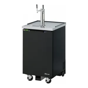 Turbo Air TBD-1SBD-N6 23 5/8 Kegerator Beer Dispenser w/ (1) 1/2 Barrel Capacity - (1) Column. Black. 115v