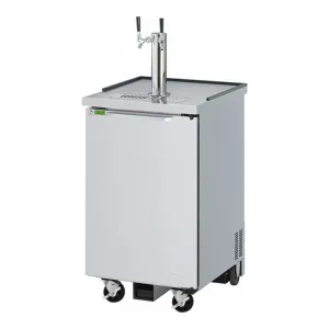 Turbo Air TBD-1SDD-N6 23 5/8 Kegerator Beer Dispenser w/ (1) 1/2 Barrel Capacity - (1) Column. Stainless. 115v