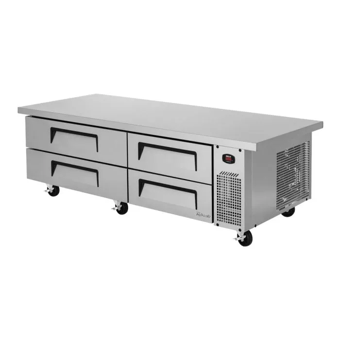 Turbo Air - TCBE-72SDR-E-N. 4 Drawers (72) SS Chef Base Ref.. 6 Extended Top