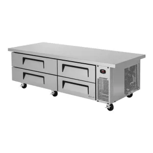 Turbo Air - TCBE-72SDR-E-N. 4 Drawers (72) SS Chef Base Ref.. 6 Extended Top