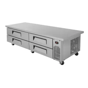 Turbo Air - TCBE-82SDR-E-N. 4 Drawers (82) SS Chef Base Ref.. 6 Extended Top