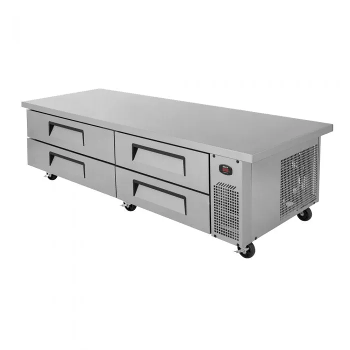 Turbo Air - TCBE-82SDR-E-N. 4 Drawers (82) SS Chef Base Ref.. 6 Extended Top