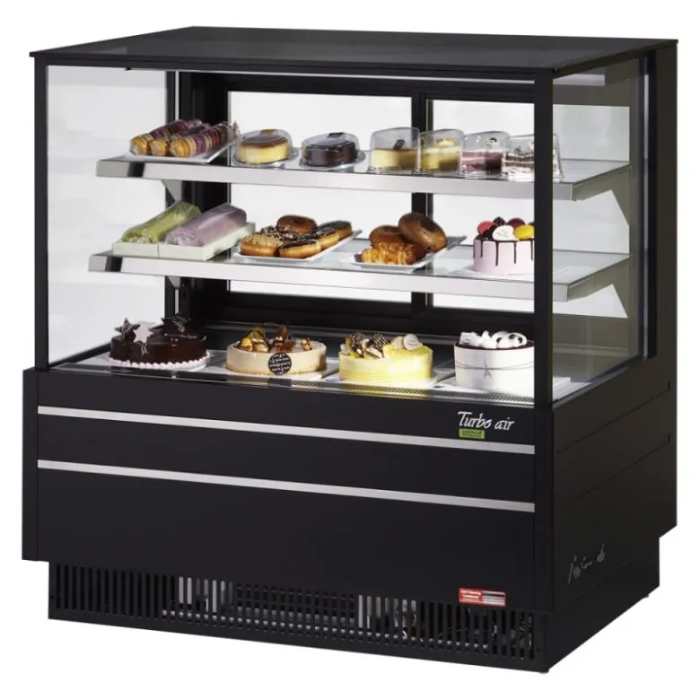 Turbo Air TCGB-48UF-B-N 48 1/2 Full Service Deli Case w/ Straight Glass - (3) Levels. 115v
