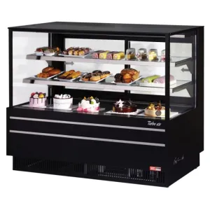 Turbo Air TCGB-60UF-W(B)-N 60 1/2 Full Service Deli Case w/ Straight Glass - (3) Levels. 115v