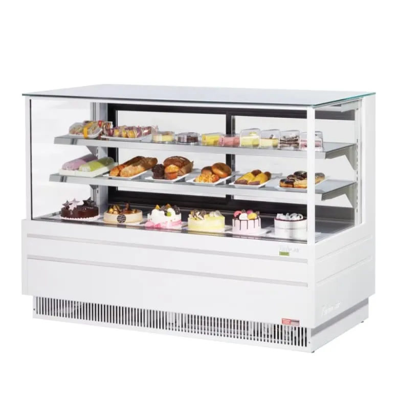 Turbo Air TCGB-72UF-W(B)-N 72 1/2 Full Service Deli Case w/ Straight Glass - (3) Levels. 115v. White