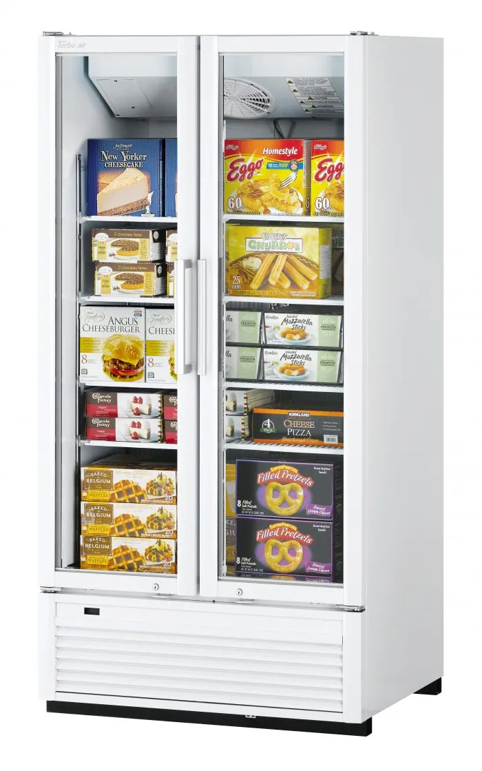 Turbo Air - TGF-35SDH*-N. 2 Doors Swing Glass Merchandiser/Full Height-Color option: (W). (B)