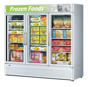 Turbo Air - TGF-72SD-N. 3 Doors Swing Glass Merchandiser-Color option: (W). (B)