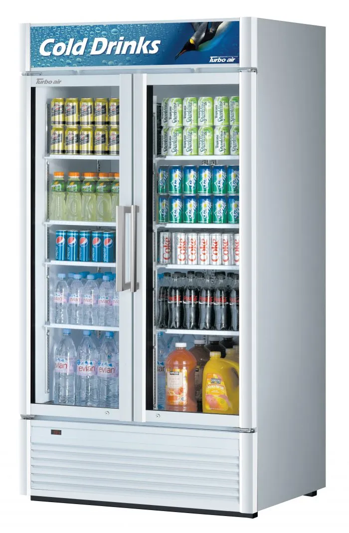 Turbo Air - TGM-35SD*-N. 2 Doors Swing Glass Merchandiser-Color option: (W). (B)