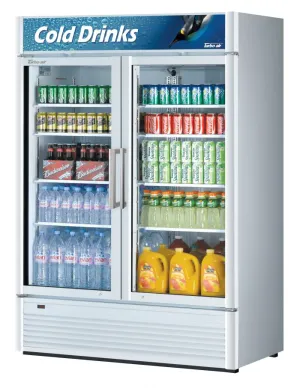Turbo Air - TGM-47SD*-N. 2 Doors Swing Glass Merchandiser-Color option: (W). (B)