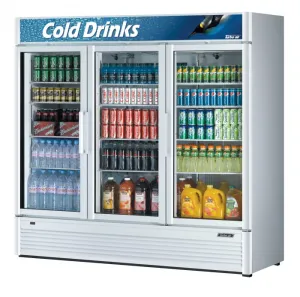 Turbo Air - TGM-72SD*-N. 3 Doors Swing Glass Merchandiser-Color option: (W). (B)