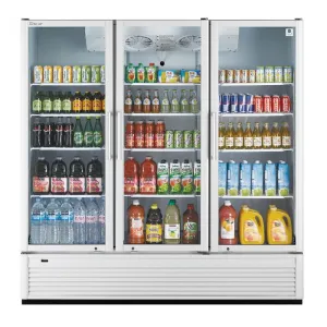 Turbo Air - TGM-72SDH*-N. 3 Doors Swing Glass Merchandiser/Full Height-Color option: (W). (B)