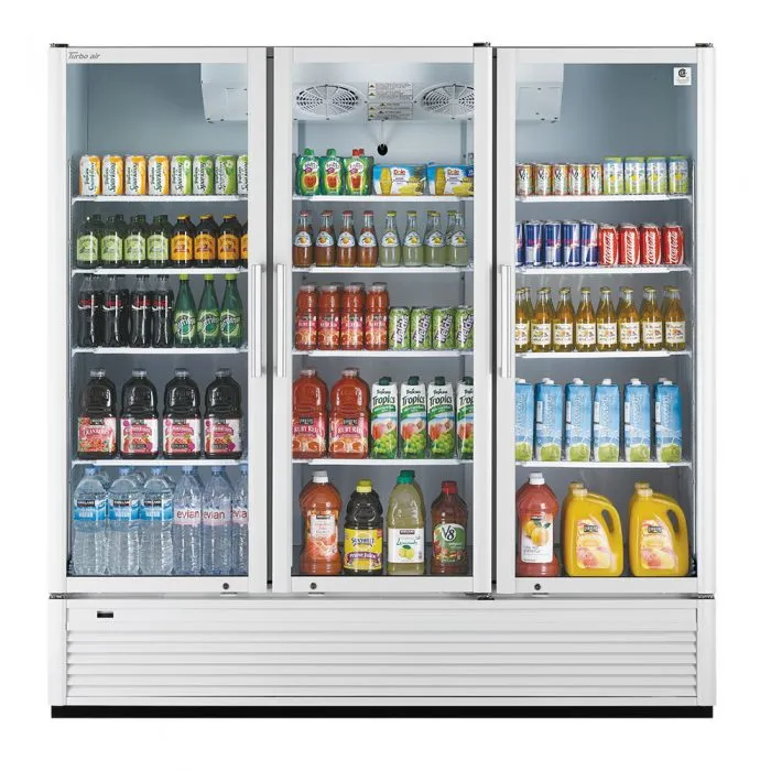 Turbo Air - TGM-72SDH*-N. 3 Doors Swing Glass Merchandiser/Full Height-Color option: (W). (B)