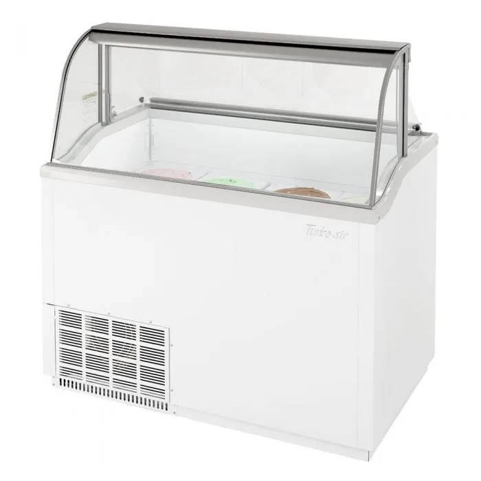 Turbo Air - TIDC-47G(W)-N. Commercial Ice Cream Dipping Cabinet. 47W. (8) 3 gallon can capacity