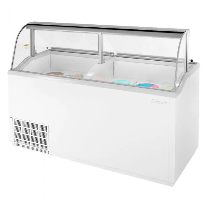 Turbo Air - TIDC-70G(W)-N. Commercial Ice Cream Dipping Cabinet. 68W. (12) 3 gallon can capacity
