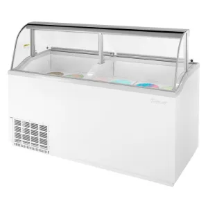 Turbo Air - TIDC-70G(W)-N. Commercial Ice Cream Dipping Cabinet. 68W. (12) 3 gallon can capacity
