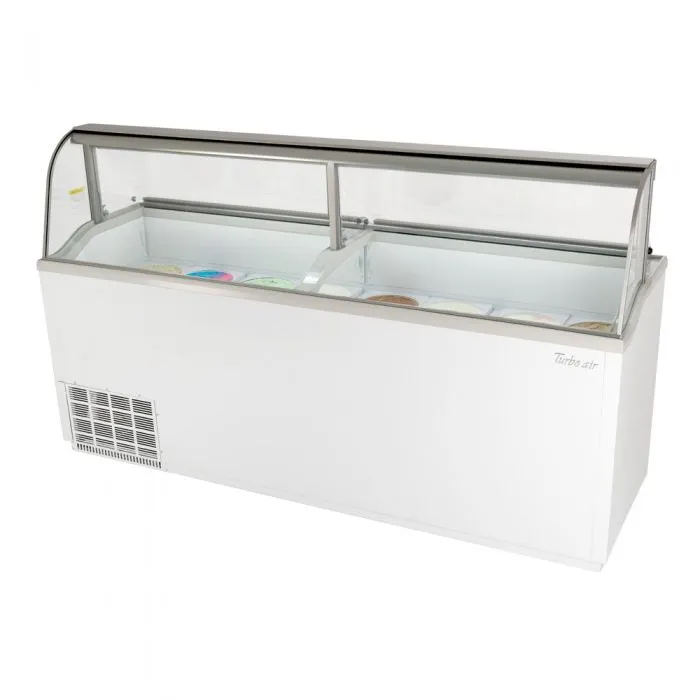 Turbo Air - TIDC-91G(W)-N. Commercial Ice Cream Dipping Cabinet. 89W. (16) 3 gallon can capacity