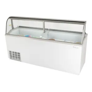 Turbo Air - TIDC-91G(W)-N. Commercial Ice Cream Dipping Cabinet. 89W. (16) 3 gallon can capacity