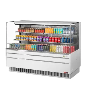 Turbo Air TOM-72L-UF-W-3S-N 70 3/4 Horizontal Open Air Cooler w/ (3) Levels. 220v/1ph