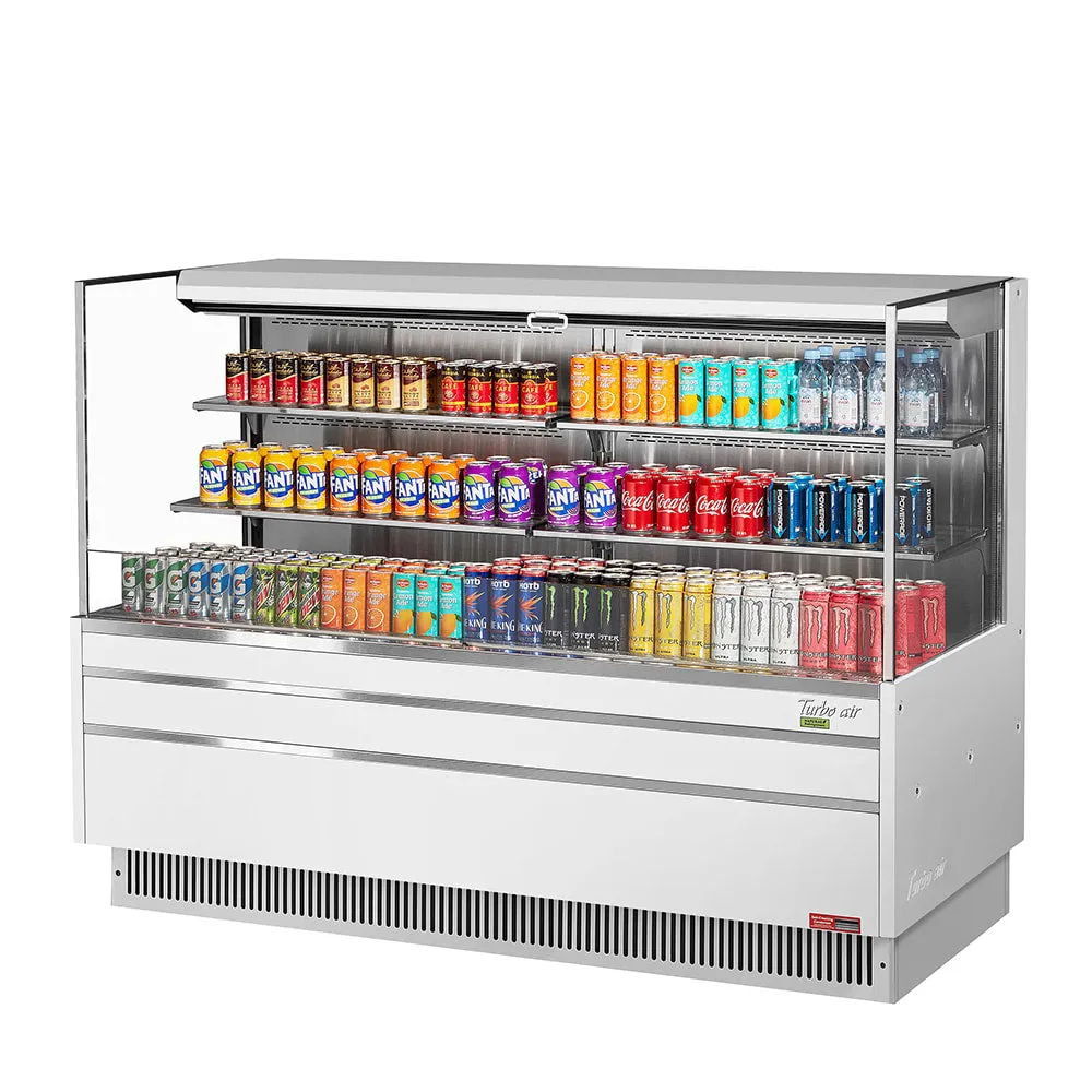 Turbo Air TOM-72L-UF-W-3S-N 70 3/4 Horizontal Open Air Cooler w/ (3) Levels. 220v/1ph