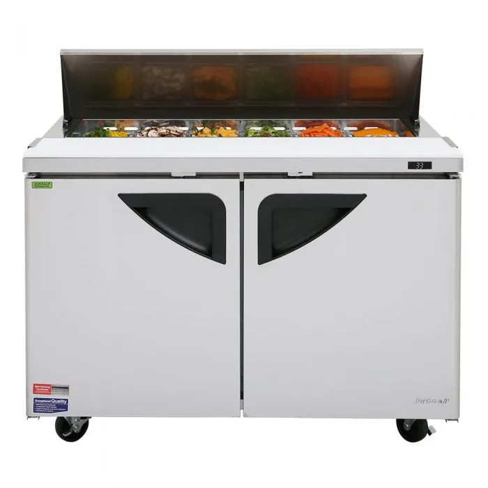 Turbo Air - TST-48SD-N. Commercial. Super Deluxe sandwich/salad unit. Two-section 12 cu.ft