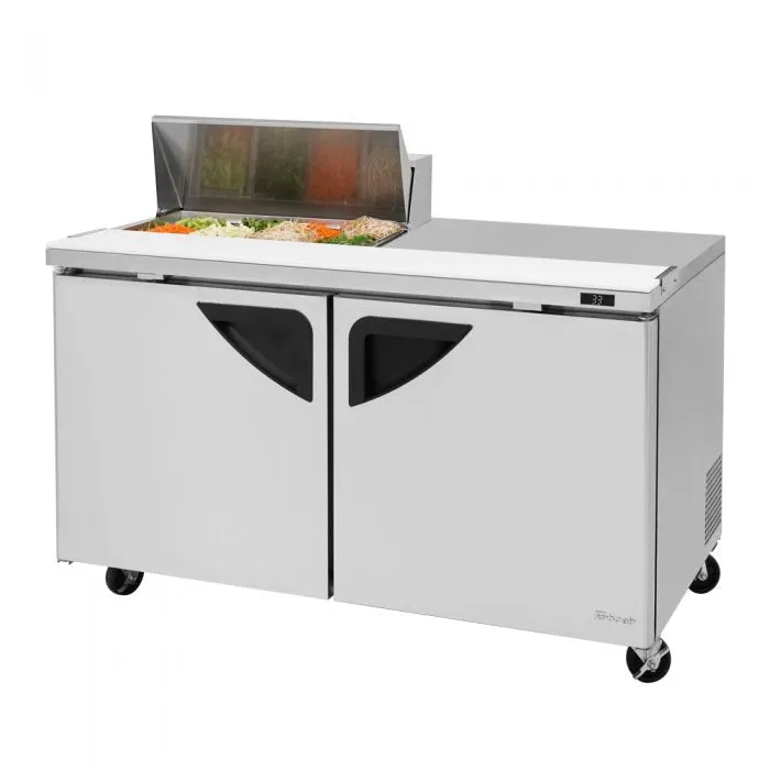 Turbo Air - TST-60SD-08S-N. Commercial Super Deluxe Sandwich/Salad Unit (8) 1/6 size (4 D) condiment pans