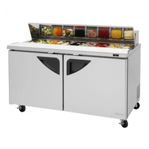Turbo Air - TST-60SD-N. Commercial Super Deluxe sandwich/salad Prep Table Unit. Two-section