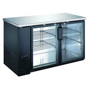 U-Star - USBB-5928G. Back Bar Cooler Glass Doors 28 Deep 59 Wide