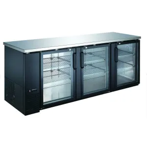 U-Star - USBB-9028G. Back Bar Cooler Glass Doors 28 Deep 90 Wide