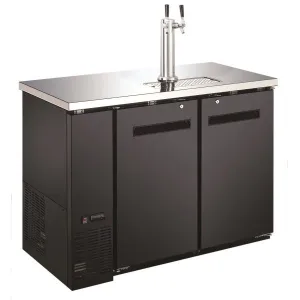 U-Star - USBD-4824/2. Kegerator/Beer Dispenser W/ Double Tap Towers 24 Deep 48 Wide
