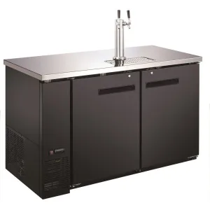 U-Star - USBD-5928/2. Kegerator/Beer Dispenser W/Double Tap Tower 28 Deep 59 Wide