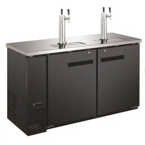 U-Star - USBD-6024/2. Kegerator/Beer Dispenser W/ Double Tap Towers 24 Deep 60 Wide