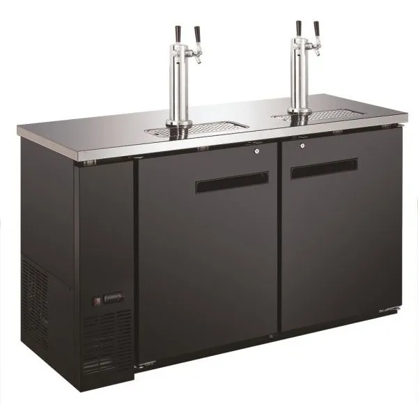 U-Star - USBD-6024/2. Kegerator/Beer Dispenser W/ Double Tap Towers 24 Deep 60 Wide