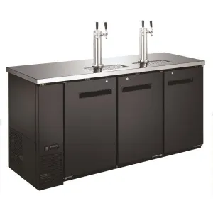 U-Star - USBD-7224/2. Kegerator/Beer Dispenser W/ Double Tap Towers 24 Deep 72 Wide