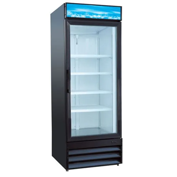 U-Star - USRFS-1D/B. Merchandiser Refrigerator 1 Door 32 Deep 29 Wide 80 High Black - 24 Cubic Ft