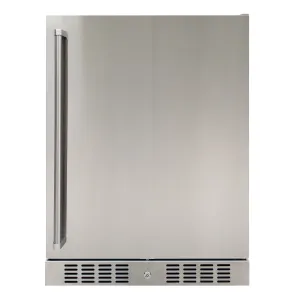 Vinotemp - BR-ODR101-03. Brama by Vinotemp 24 Outdoor Undercounter Refrigerator. 5.12 cu. ft. Capacity. in Stainless Steel