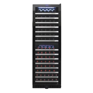 Vinotemp - EL-142TSST. Vinotemp Butler Series Dual-Zone Wine Cooler. 155 Bottle Capacity. in Black