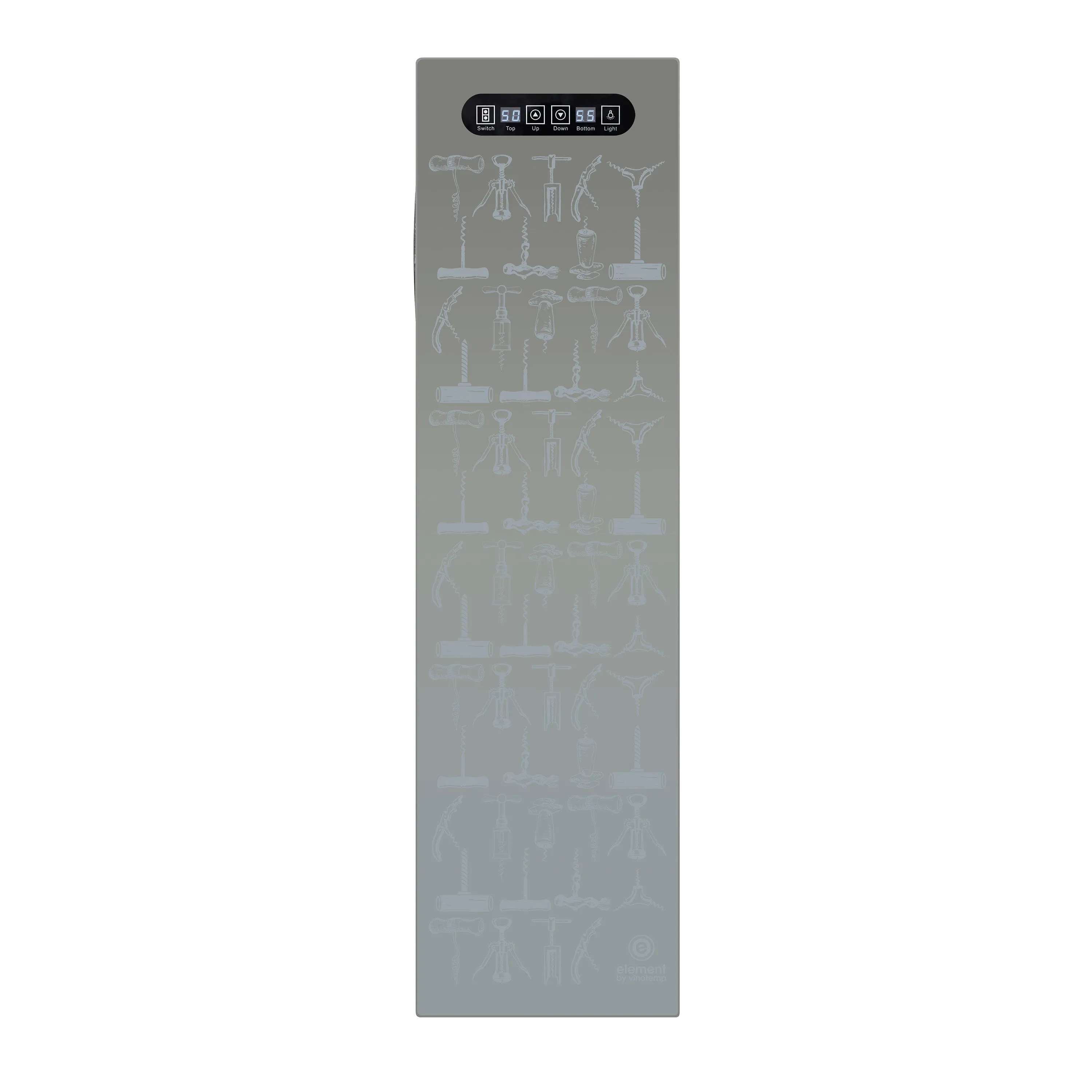 Vinotemp - EL-18TEDCS. Vinotemp Eco Series Dual-Zone Thermoelectric Wine Cooler. 118 Bottle Capacity. in Black