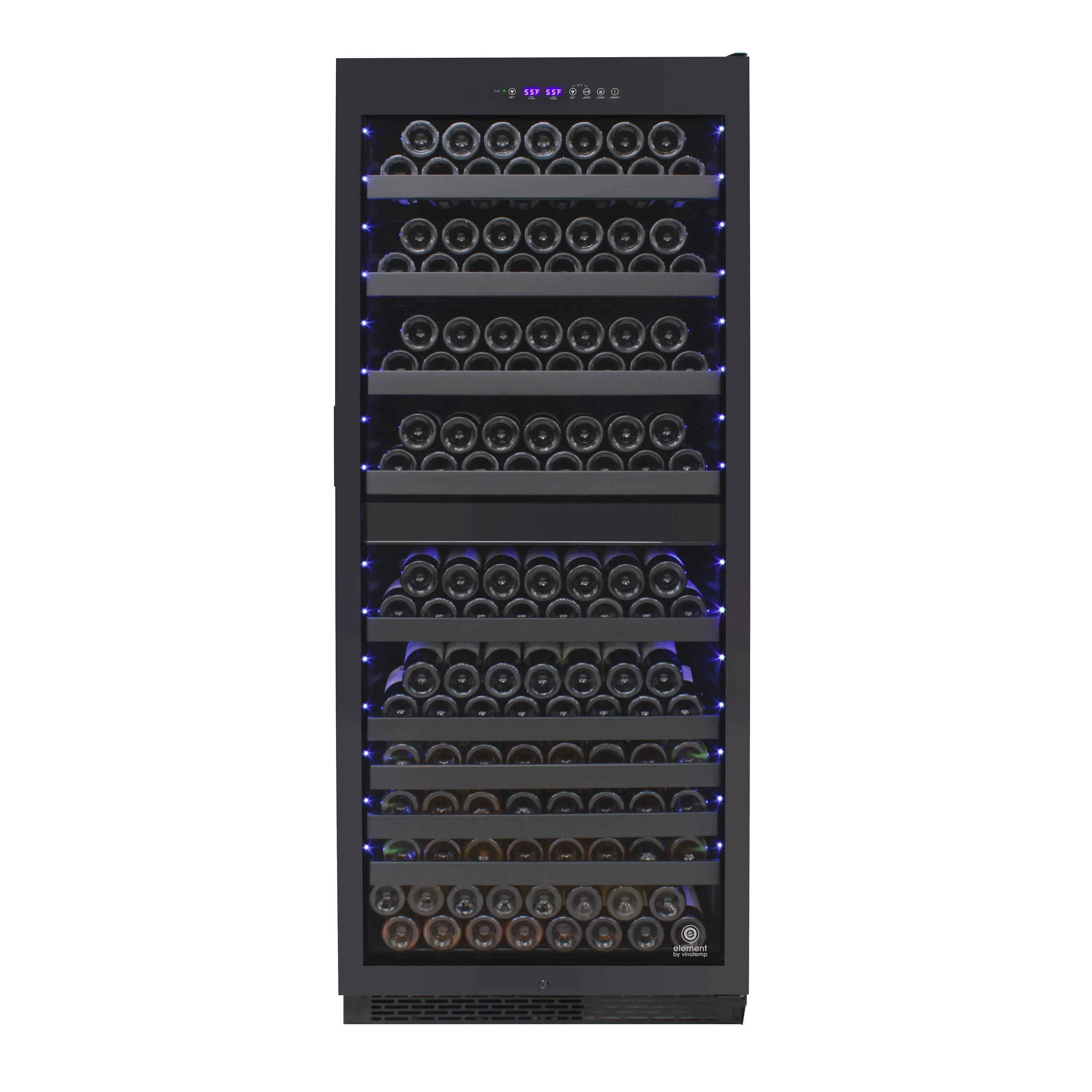 Vinotemp - EL-300TS. Vinotemp Butler Series Dual-Zone Wine Cooler. 270 Bottle Capacity. in Black