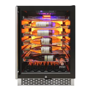 Vinotemp - EL-54COMM. Vinotemp Backlit Series Commercial Single-Zone Wine Cooler. 41 Bottle Capacity. in Black