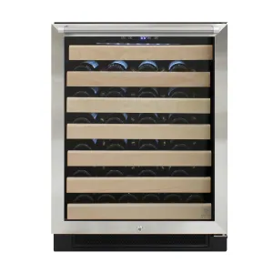 Vinotemp - EL-54SDTH. Vinotemp Connoisseur Series Single-Zone Wine Cooler with Top Pole Handle. 54 Bottle Capacity. in Stainless Steel