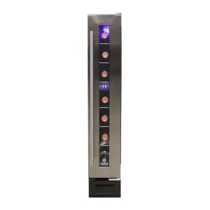 Vinotemp - EL-7TSST. Vinotemp Private Reserve Series Compact Single-Zone Wine Cooler with Touch Screen Controls. 7 Bottle Capacity. in Stainless Steel