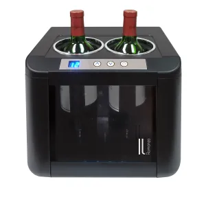Vinotemp - IL-OW002. Vinotemp Il Romanzo Series Single-Zone Open Display Thermoelectric Wine Cooler. 2 Bottle Capacity. in Black