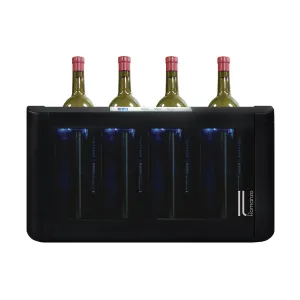 Vinotemp - IL-OW004. Vinotemp Il Romanzo Series Single-Zone Open Display Thermoelectric Wine Cooler. 4 Bottle Capacity. in Black