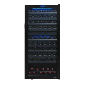 Vinotemp - VT-122TS-2Z. Vinotemp Butler Series Dual-Zone Wine Cooler. 110 Bottle Capacity. in Black