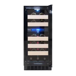 Vinotemp - VT-15PR28. Vinotemp Private Reserve Series Panel Ready Dual-Zone 15 Wine Cooler. 28 Bottle Capacity. in Black