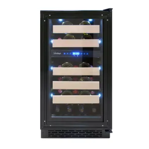 Vinotemp - VT-18PR28. Vinotemp Private Reserve Series Panel Ready Dual-Zone 18 Wine Cooler. 32 Bottle Capacity. in Black